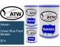 Preview: Nissan, Green Blue Pearl Metallic, BT4: 500ml Lackdose + 500ml Klarlack + 250ml Härter - Set, von ATW Autoteile West.
